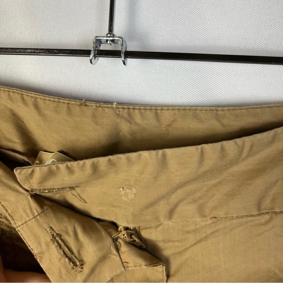 Michael Kors Khaki Cinched Ruched Straight Leg Pants 6 - Picture 4 of 5